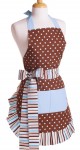 blue chocolate apron
