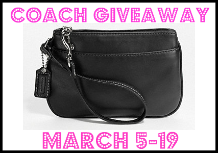 GIVEAWAY: Win a Coach Leather Wristlet!!!