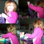 folding laundry
