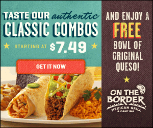 On The Border Coupon: Free Bowl of Original Queso