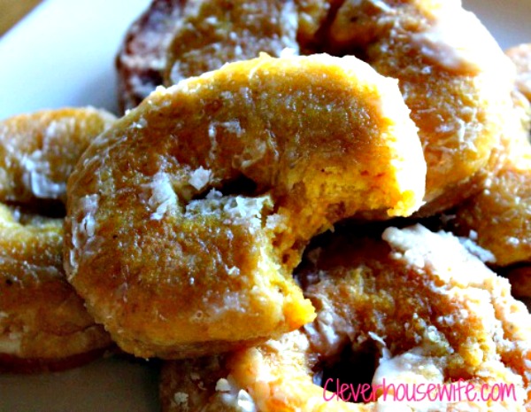 Glazed Pumpkin Donuts