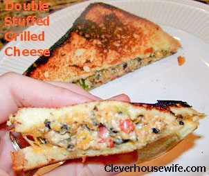 Double Stuffed Grilled Cheese