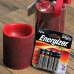 red glitter candles