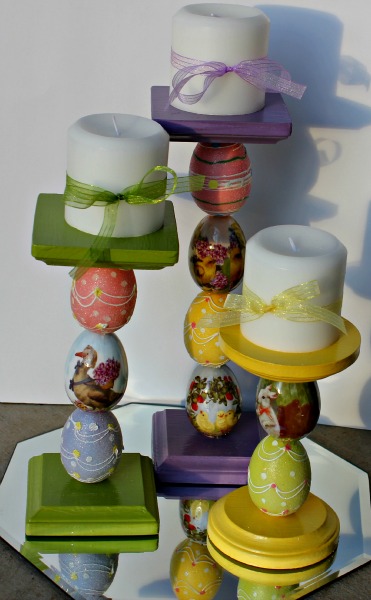 easter candle sticks