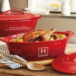 red envelope casserole dish