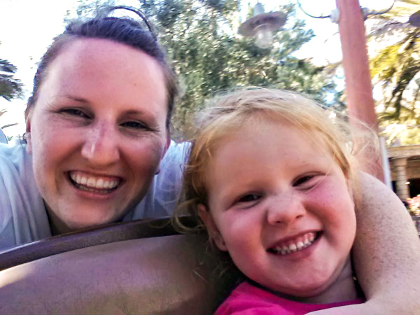 Mother & Daughter on Legoland Ride