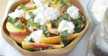 Peach Basil Salad from 5 Minutes for Mom