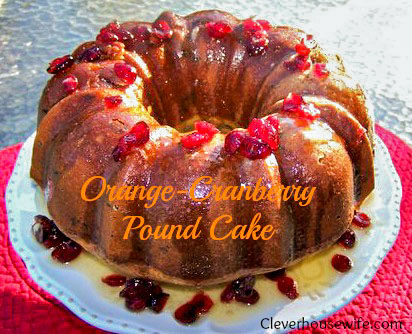 orange-cranberry pound cake