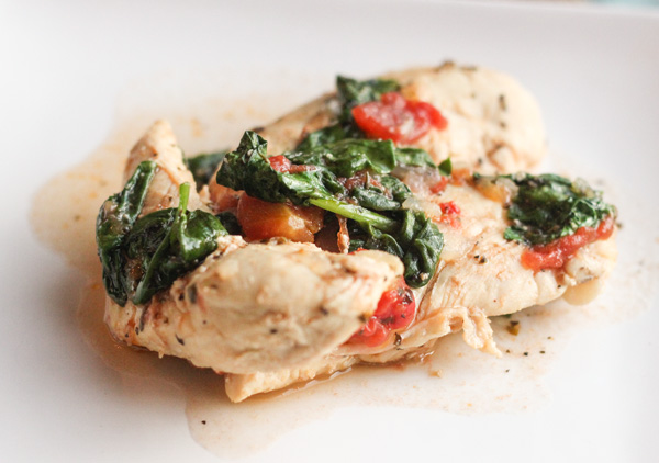 Herb Chicken Skillet with Spinach & Tomatoes 004