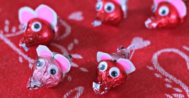 Chocolate Mice Valentine Craft
