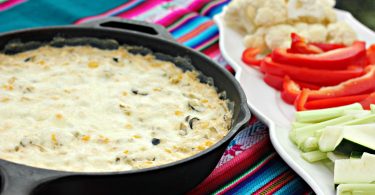 Skinny Hot Chile and Corn Dip - the perfect party food!