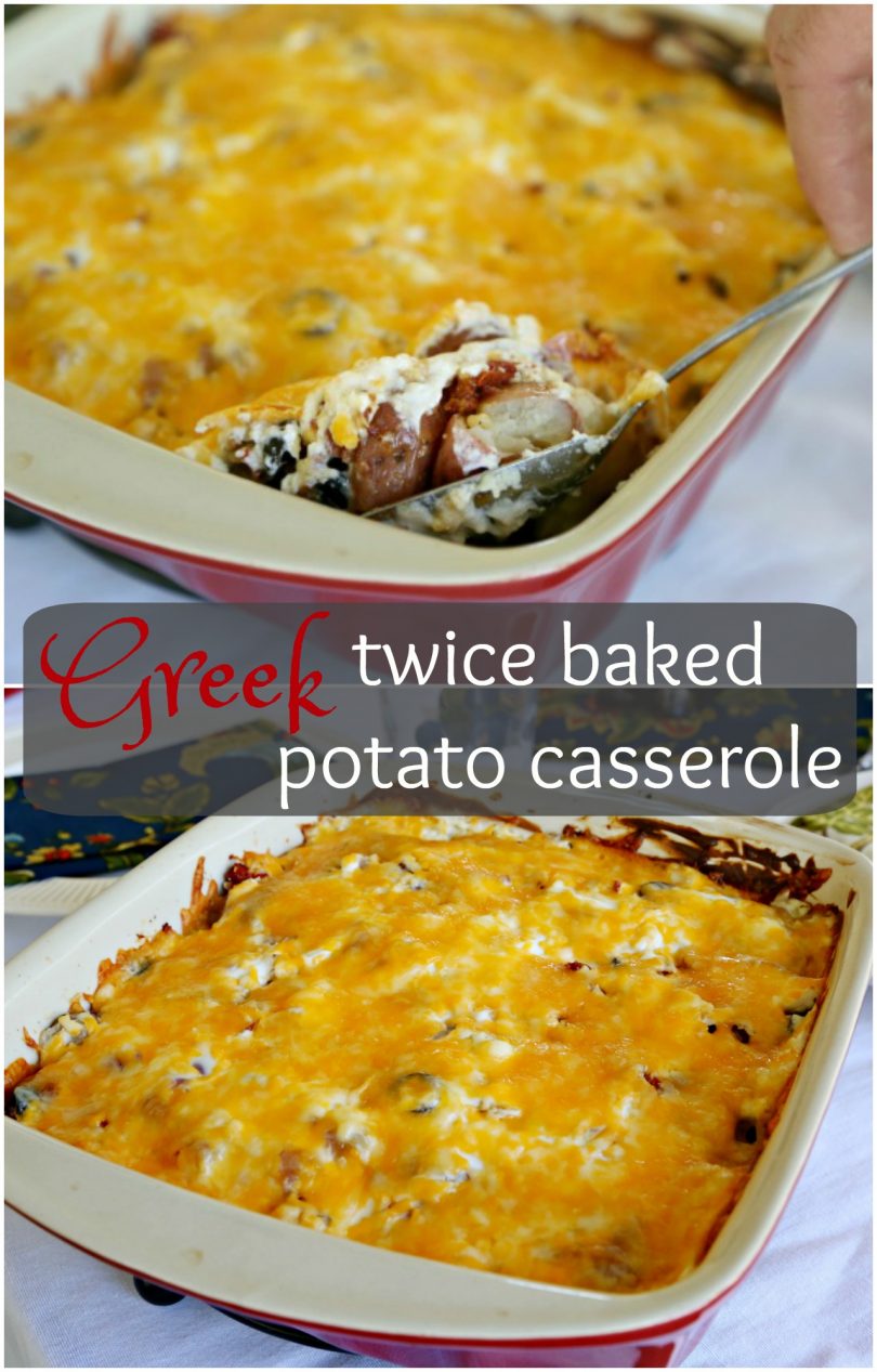 Greek Twice Baked Potato Casserole Clever Housewife