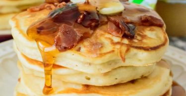 Maple Bacon Pancakes from Almost Supermom