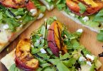 Grilled Peach and Arugula Pizza from Cooking with Curls