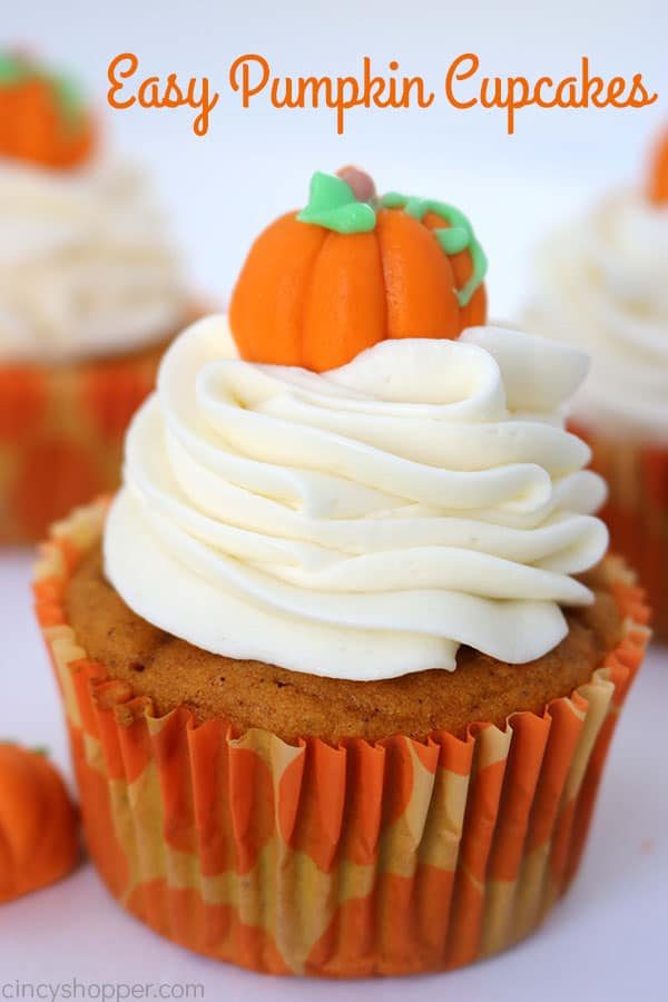 Easy Pumpkin Cupcakes from Cincy Shopper