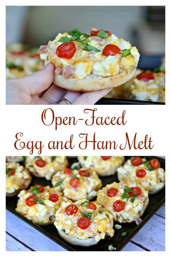 Open-Faced Egg and Ham Melt