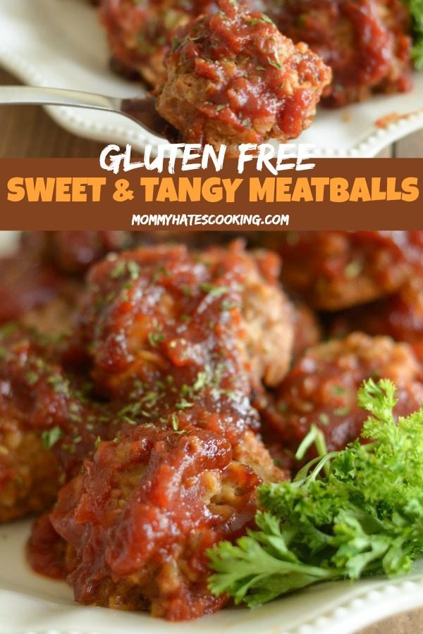 Gluten Free Sweet and Tangy Meatballs from Mommy Hates Cooking